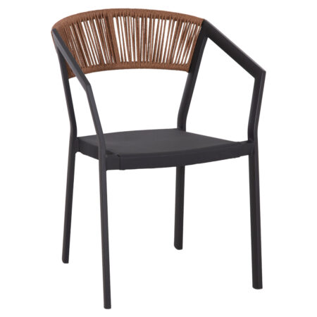 ΠΟΛΥΘΡΟΝΑ ΑΛΟΥΜΙΝΙΟΥ HM5891.01 ΑΝΘΡΑΚΙ ΣΚΕΛΕΤΟΣ&TEXTLINE-ΜΠΕΖ RATTAN 56