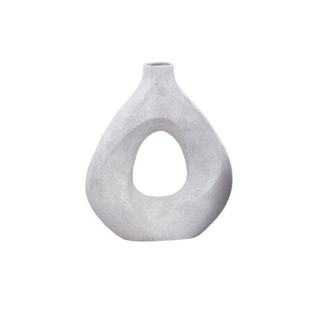 MED VASE ΒΑΖΟ 30x9x33 ΑΛΟΥΜΙΝΙΟ ΑΣΠΡΟ