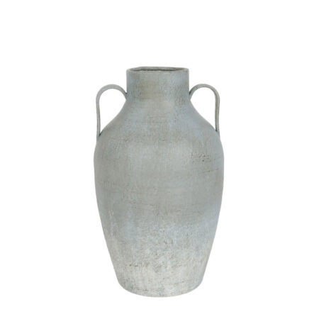 AMFORE ΒΑΖΟ 21x19x40cm ΜΕΤΑΛΛΟ ΓΚΡΙ ΜΠΛΕ