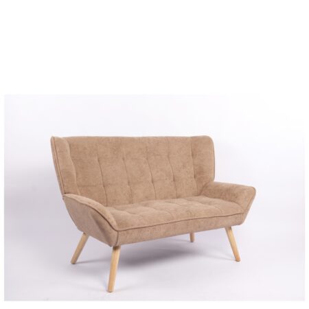 Καναπές ArteLibre NESTO Καφέ Ανοιχτό Ύφασμα/Ξύλο 86x126x78cm