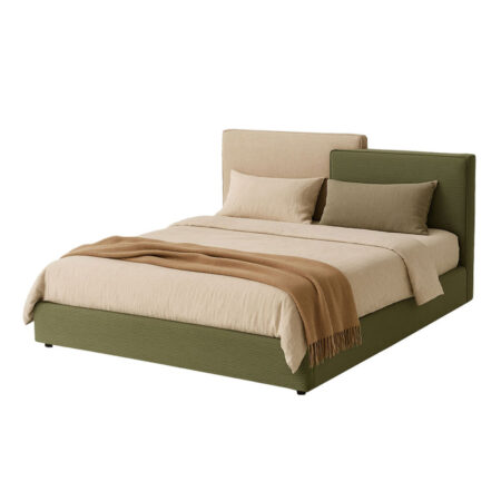 PUZZLE ΚΡΕΒΑΤΙ (ΓΙΑ ΣΤΡΩΜΑ 160x200cm) ΛΑΔΙ BEIGE 223x176x106cm