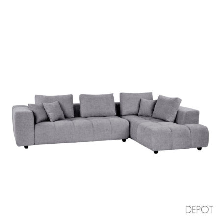 TOMOS ΚΑΝΑΠΕΣ ΓΩΝΙΑ ΔΕΞΙΑ ΓΚΡΙ LEGASY 18 298x200x85cm