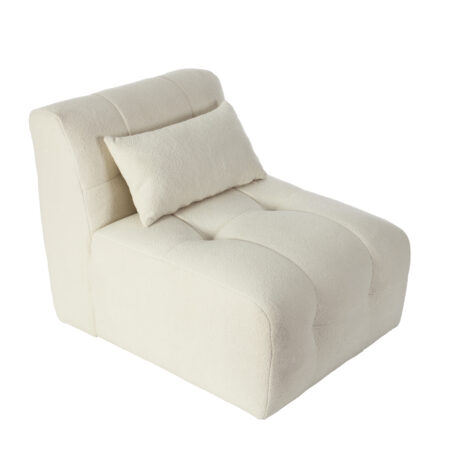 Artekko Sofia Εκρού Μπουκλέ Πολυθρόνα (70x95x75)cm