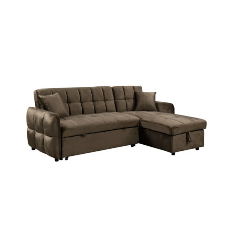 CROSSOVER ΚΑΝΑΠΕΣ ΚΡΕΒΑΤΙ ΓΩΝΙΑ ΑΝΑΣΤΡΕΨΙΜΗ COFFEE 213x145x83cm