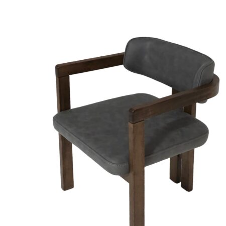 Artekko Tokyo Γκρι Πολυθρόνα με Ύφασμα Τύπου Αλκαντάρα (58x60x77)cm