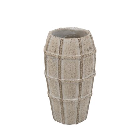 Artekko Cement Μπεζ Τσιμεντένιο Βάζο (13x13x23.5)cm