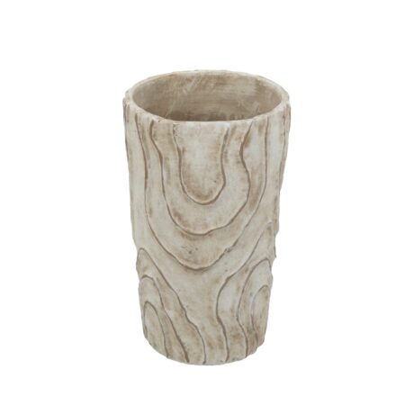 Artekko Cement Μπεζ Τσιμεντένιο Βάζο (18.5x18.5x29.5)cm