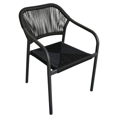 Πολυθρόνα Κήπου ArteLibre MOOREA Ανθρακί Αλουμίνιο/Rattan 58x56x79cm