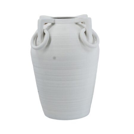 Artekko Candia Λευκό Κεραμικό Βάζο (28x28x39.5)cm