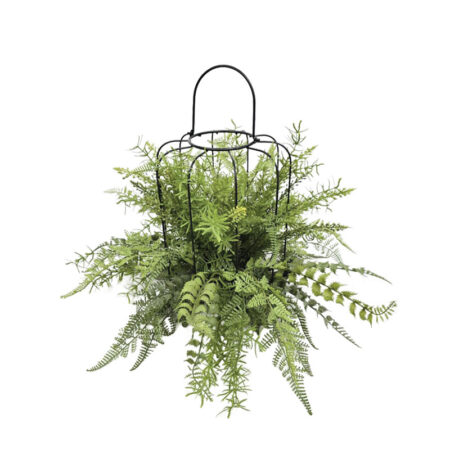 ΚΡΕΜΑΣΤΗ ΦΤΕΡΗ ΠΡΑΣΙΝΗ ΣΕ ΜΕΤΑΛΛΙΚΗ ΒΑΣΗ - Φ50x38cm 8/ΚΙΒ