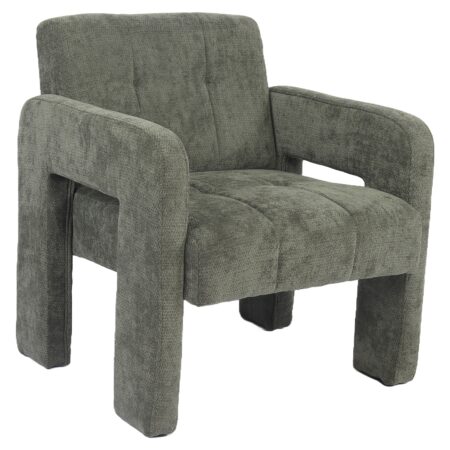 Πολυθρόνα ArteLibre VELORA Πράσινο Ύφασμα/Ξύλο 75x68x69cm