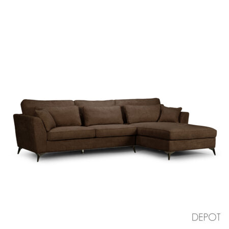 FOREVER ΚΑΝΑΠΕΣ ΓΩΝΙΑ ΔΕΞΙΑ MOCCA ΚΑΦΕ ANTHOLOGY 07 316x185x92cm