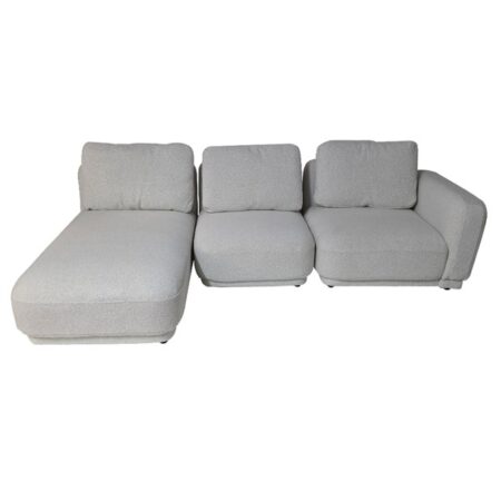 Artekko Cloud Μπεζ Υφασμάτινος Μπουκλέ Πολυμορφικός Γωνιακός Καναπές με 3 Ανεξάρτητα Κομμάτια (98x95x68)cm (80x93x68)cm (92x157x68)cm 3pcs