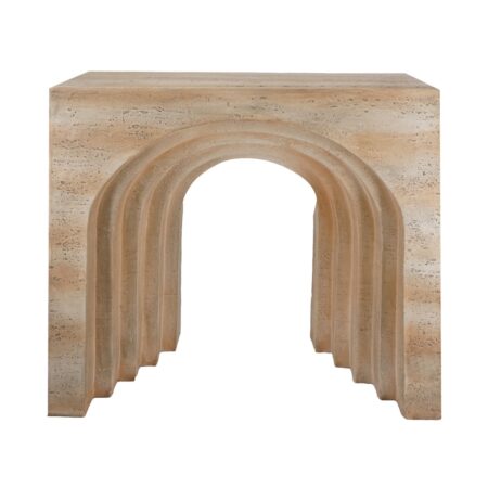 Artekko Arched Μπεζ Κονσόλα από Μαγνήσιο (82x36x76)cm