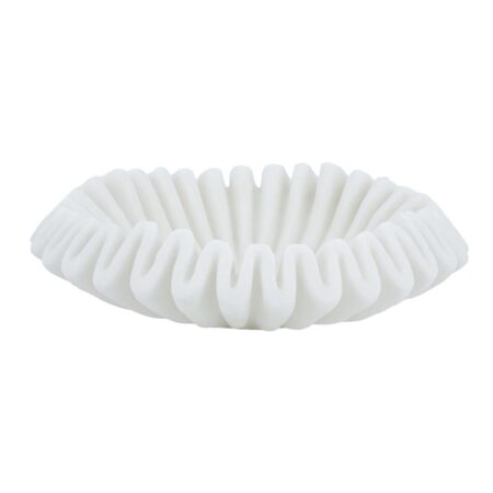 Artekko Coral Λευκό Διακοσμητικό Μπολ Ρητίνης (38x38x14)cm