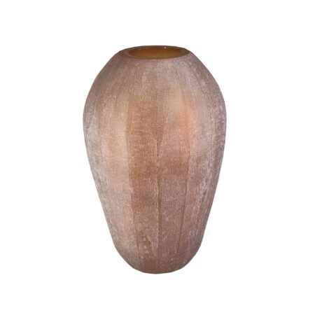 Artekko Frosted Γυάλινο Βάζο σε Πορτοκαλί Απόχρωση (16.5x16.5x26.2)cm