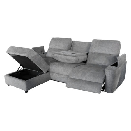 ΚΑΝΑΠΕΣ ΑΡΙΣΤΕΡΗ ΓΩΝΙΑ SYNTHIA HM3308.03L ΑΝΑΚΛΙΣΗ & ΑΠΟΘ.ΧΩΡΟΣ--ΓΚΡΙ 246x159x97Υεκ