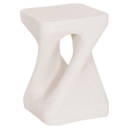 ΣΚΑΜΠΟ ΤΕΤΡΑΓΩΝΟ SANTORINI HM18337 ΠΟΛΥΡΗΤΙΝΗ--ΥΠΟΛΕΥΚΟ ΧΡΩΜΑ 30x30x45Yεκ