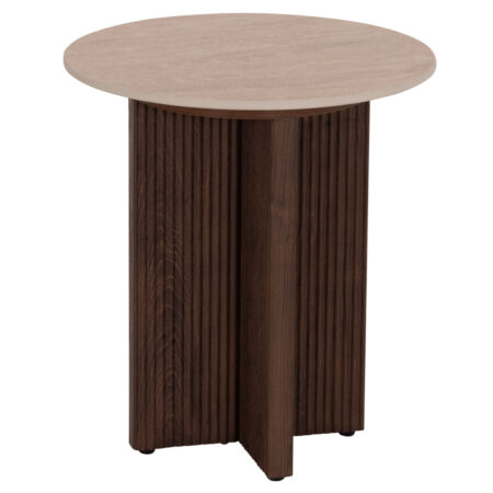 ΤΡΑΠΕΖΙ ΒΟΗΘΗΤΙΚΟ SKY HM18330 ΚΕΡΑΜΙΚΟ TOP ΟΨΗ ΤΡΑΒΕΡΤΙΝΑΣ-MDF ΒΑΣΗ ΚΑΦΕ Φ45x50Υεκ.