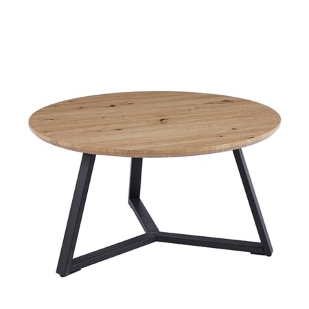 ALEX SONOMA OAK Φ80Χ41εκ. ΤΡΑΠΕΖΙ ΣΑΛΟΝΙΟΥ - ΜΕΤΑΛΛΟ/MDF/3D PAPER - SONOMA OAK