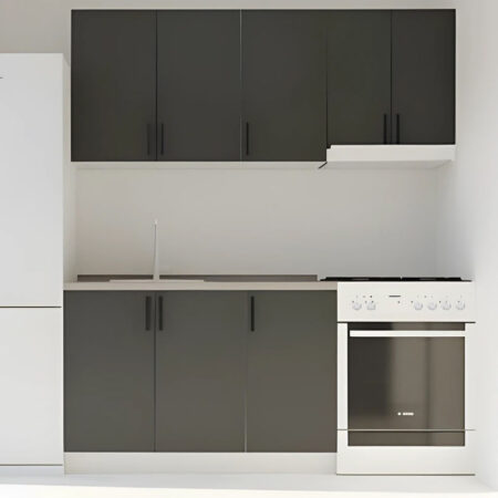 Κουζίνα Modest Σετ 5 Κουτιών Ανθρακί Άνω Κουτιά 170cm Κάτω 110cm